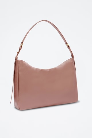 Sac porté épaule en cuir de veau - Vieux rose