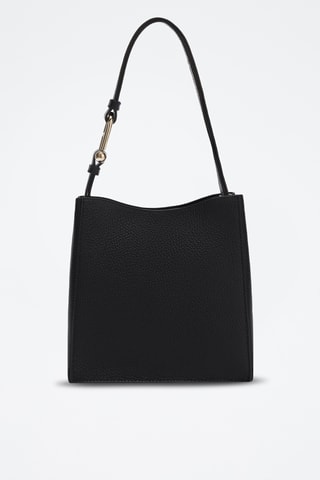 Sac porté épaule en cuir de veau - Noir