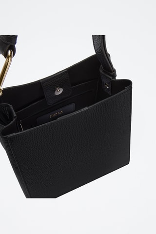 Sac porté épaule en cuir de veau - Noir