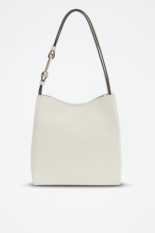 Sac porté épaule en cuir de veau - Argenté