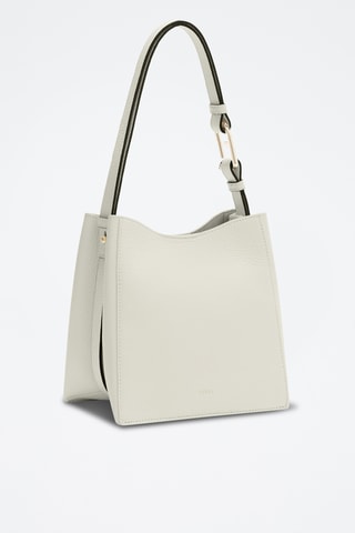 Sac porté épaule en cuir de veau - Argenté