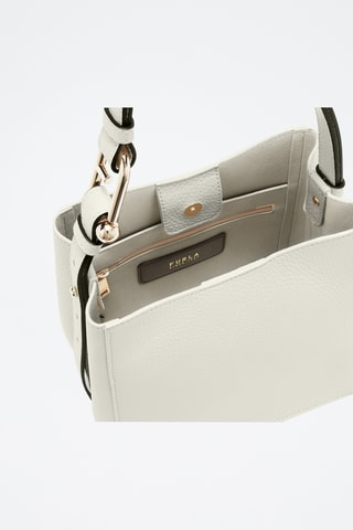 Sac porté épaule en cuir de veau - Argenté