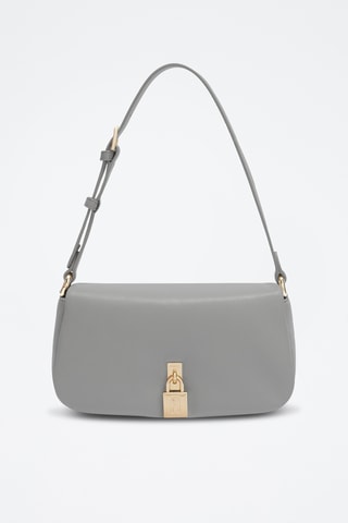 Sac porté épaule en cuir de veau - Gris
