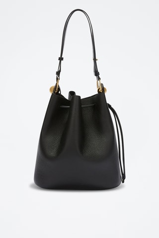 Sac seau en cuir de veau - Noir