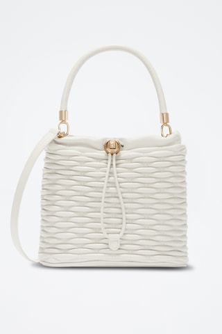 Sac seau en cuir de mouton nappa - Blanc