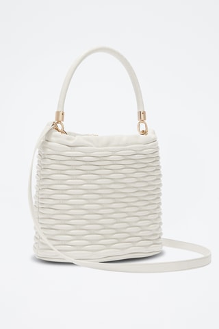 Sac seau en cuir de mouton nappa - Blanc