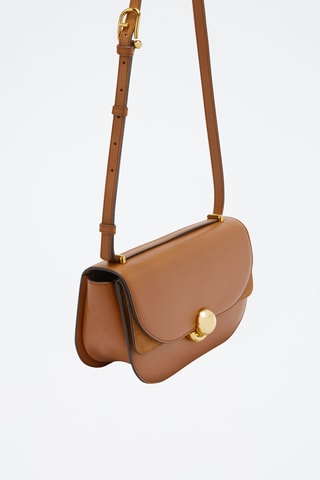 Sac bandoulière en cuir - Camel