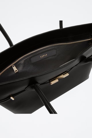 Sac porté épaule en cuir de veau - Noir