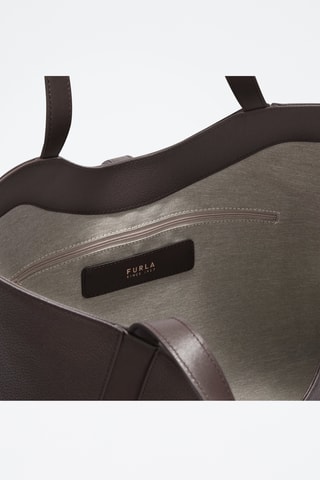 Cabas en cuir de veau - Marron foncé