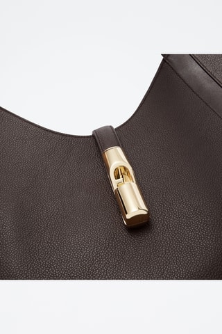 Cabas en cuir de veau - Marron foncé