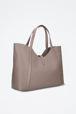 Cabas en cuir de veau - Gris foncé