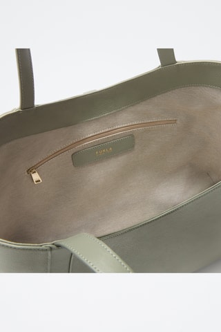 Cabas en cuir de veau - Vert d’eau