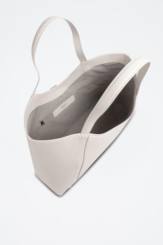 Cabas en cuir de veau - Blanc