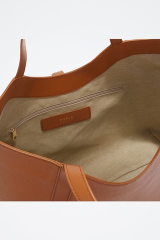 Cabas en cuir de veau - Camel