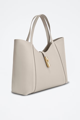 Cabas en cuir de veau - Ecru