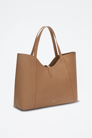 Cabas en cuir de veau - Marron clair