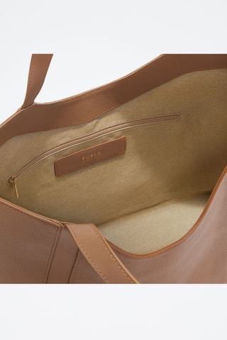 Cabas en cuir de veau - Marron clair