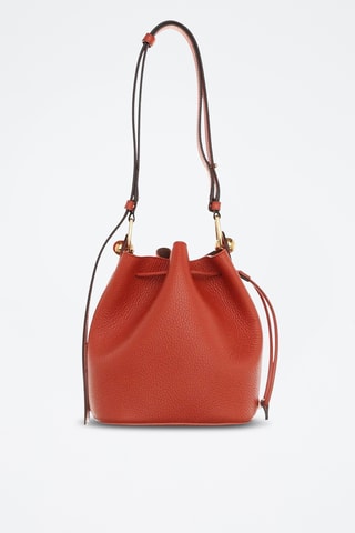 Sac seau en cuir de veau - Rouge