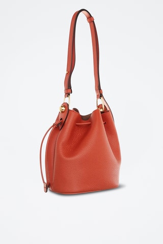 Sac seau en cuir de veau - Rouge