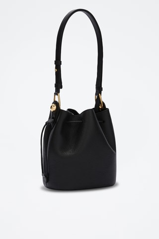 Sac seau en cuir de veau - Noir