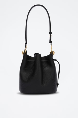 Sac seau en cuir de veau - Noir