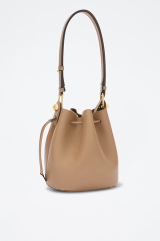 Sac seau en cuir de veau - Marron clair