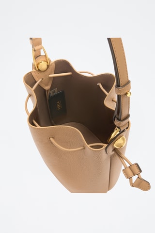 Sac seau en cuir de veau - Marron clair