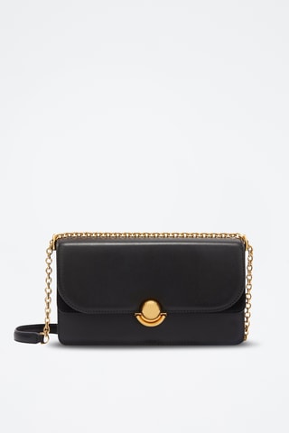 Sac bandoulière en cuir - Noir