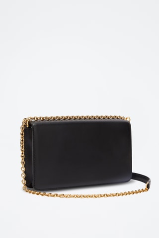 Sac bandoulière en cuir - Noir
