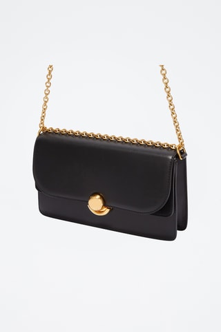 Sac bandoulière en cuir - Noir