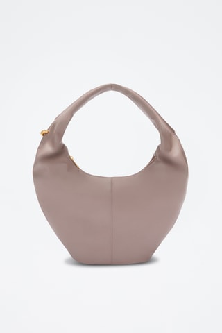 Sac porté épaule en cuir de veau - Mauve