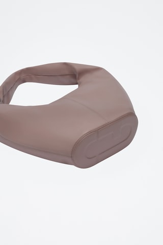 Sac porté épaule en cuir de veau - Mauve