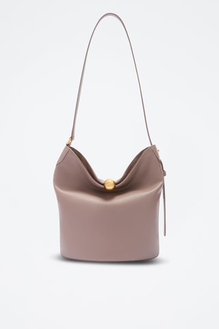 Sac seau en cuir de veau - Mauve