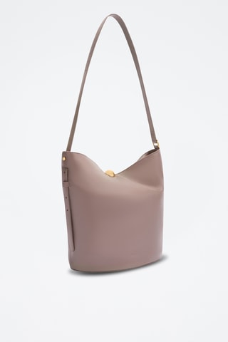 Sac seau en cuir de veau - Mauve