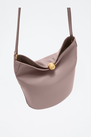 Sac seau en cuir de veau - Mauve