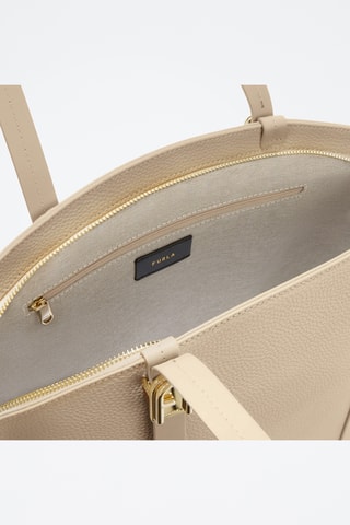 Sac porté épaule en cuir de veau - Taupe