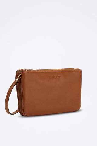 Sac bandoulière en cuir de veau - Marron