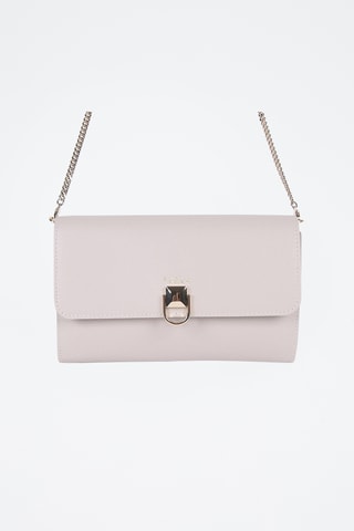 Sac bandoulière en cuir - Beige clair