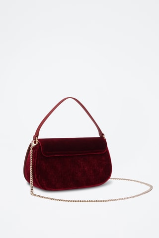 Sac à main en velours - Bordeaux