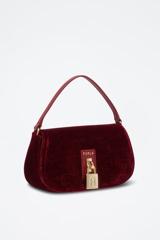 Sac à main en velours - Bordeaux