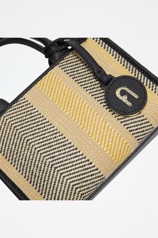 Sac à main en cuir - Beige et noir