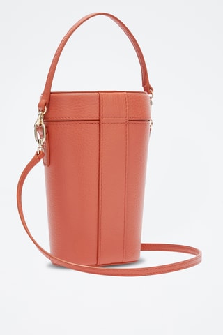 Sac seau en cuir de veau - Orange