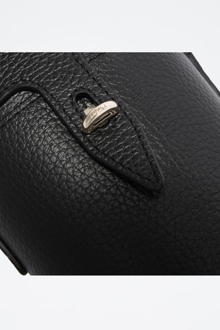 Sac seau en cuir de veau- Noir