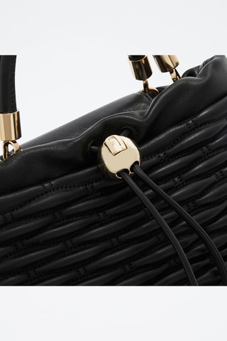 Sac à main en cuir nappa - Noir