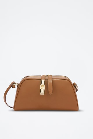 Sac bandoulière en cuir de veau - Marron