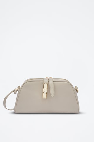 Sac bandoulière en cuir de veau - Gris clair