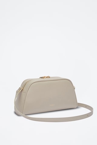 Sac bandoulière en cuir de veau - Gris clair