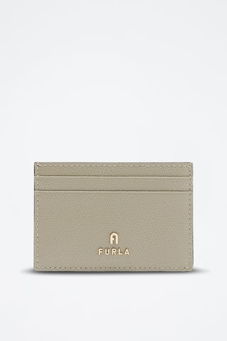 Porte-cartes en cuir - Gris clair