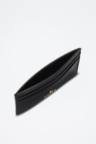 Porte-cartes en cuir de veau - Noir