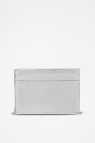 Porte-cartes en cuir de veau - Argenté
